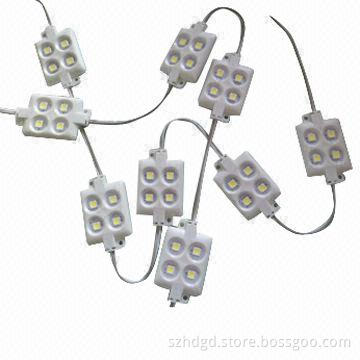 4-piece 5050 LED Plastic Waterproof Modules, Used for Trademark, 16 to 18lm Brightness